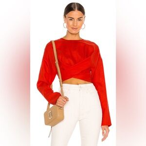 SELMACILEK by REVOLVE Cross Tie Linen Top